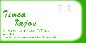 timea kajos business card